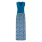 Robe jersey bleue floraison