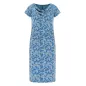 Robe jersey bleue floraison