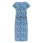 Robe jersey bleue floraison