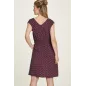 Robe EcoVero bordeaux marguerites