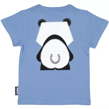 T-shirt enfant violet panda géant coton bio