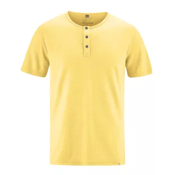 Tee shirt jaune col rond chanvre