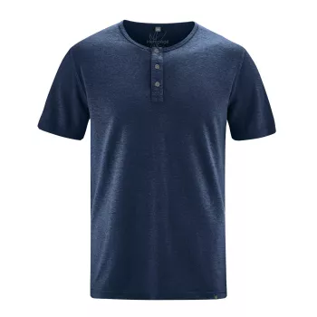 Tee shirt bleu marine col rond chanvre