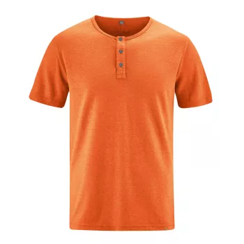 Tee shirt orange col rond chanvre