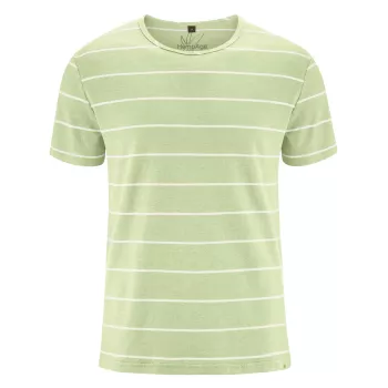 Tee shirt bio vert match homme motif rayures 