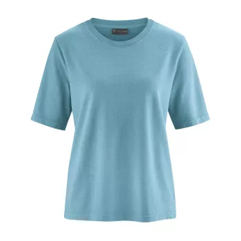 Tee shirt bio bleu basique chanvre