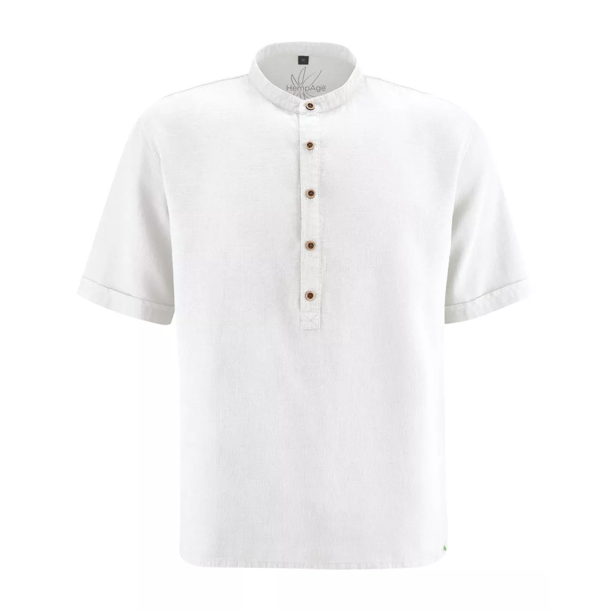 Chemise tissée bio col montant