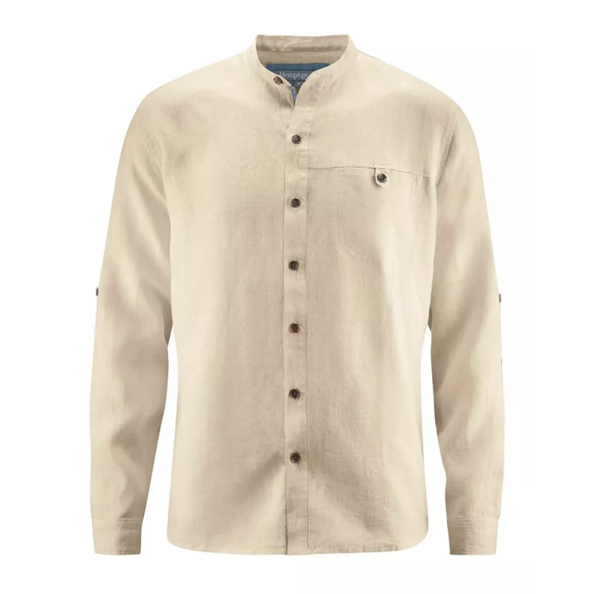 Chemise col mao chanvre homme Noam