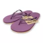 Tongs femme en caoutchouc naturel violet et semelle crême