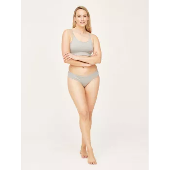 Slip femme noir ou gris en coton bio