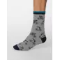 Chaussettes bleues ou grises avec imprimés cyclistes