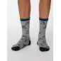 Chaussettes bleues ou grises avec imprimés cyclistes