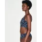 Brassière bleu marine imprimé fleuris bambou coton bio 