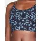 Brassière bleu marine imprimé fleuris bambou coton bio 