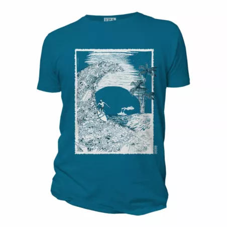 Tee-shirt coton bio imprimé 7ème continent