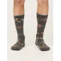 Chaussettes gris foncé imprimé  Planètes Galaxie