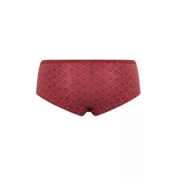 Culotte coton bio jersey hipster rouge geometric 