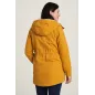 Veste courte femme moutarde  coton biologique et polyester recyclé