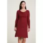 Robe en jersey femme rouge col  cascade 