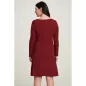 Robe en jersey femme rouge col  cascade 