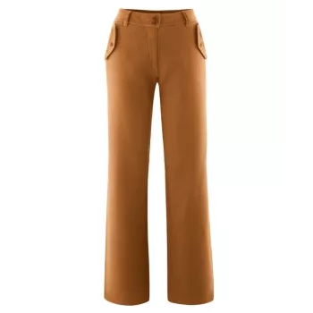 Pantalon Palazzo Femme Chanvre Amande