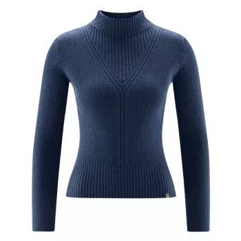 Pull Col Roulé Femme Chanvre Navy