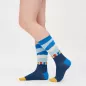 Lot de 2 paires de chaussettes en coton bio rayées et mer