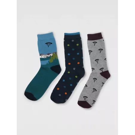 Chaussettes bambou et coton bio Montagne Triplette