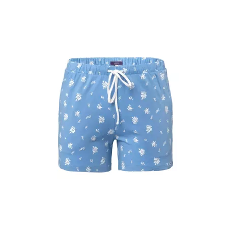Short Pyjama bleu fleuri 