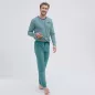 Pyjama ensemble manches longues homme en coton bio