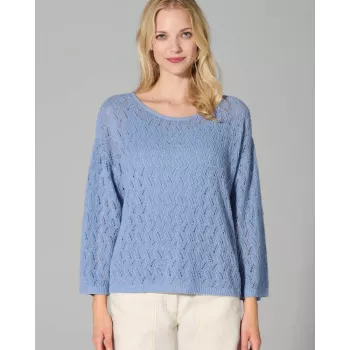 Pullover Chanvre Femme coloris water 
