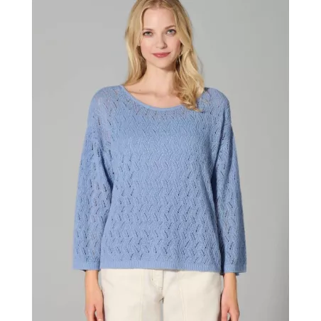 Pullover Chanvre Femme coloris water 