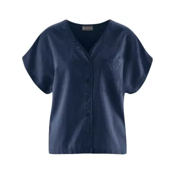 Chemisier coupe large coloris "navy"