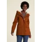 Veste courte femme caramel coton biologique et polyester recyclé