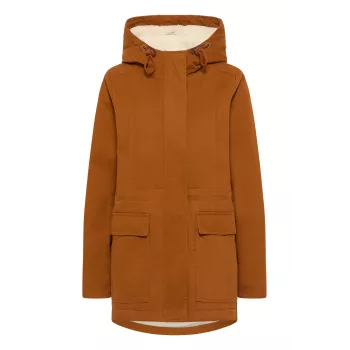 Veste parka femme éco-reponsable  de couleur marron