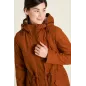 Manteau chaud en sergé et polaire sherpa caramel