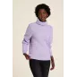 Pull à col roulé chaud pour femme en coton biologique