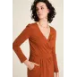 Robe en jersey pour femme, couleur caramel écoresponsable