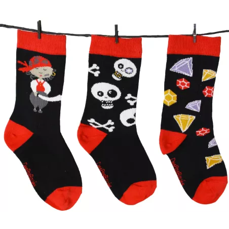 Chaussettes enfant pirate de la marque DesPasRayés