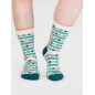 Coffret 4 paires de chaussettes en coton bio lamas et fleurs