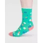 Coffret 4 paires de chaussettes en coton bio lamas et fleurs