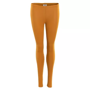 Leggings couleur ocre éco-responsables en coton bio