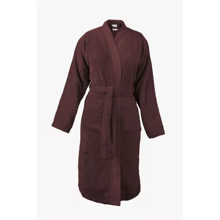 Kimono amarante - peignoir en coton bio
