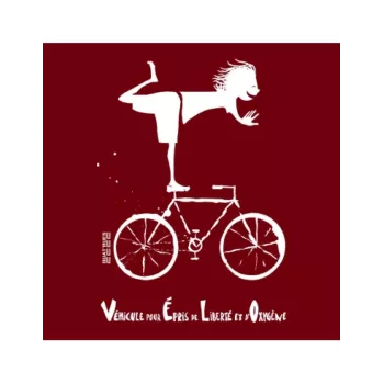 Tee shirt coton bio vélo burgundy