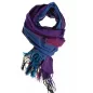 Cheche foulard violet bleu fushia