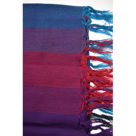 Cheche foulard violet bleu fushia