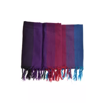 Cheche foulard violet bleu fushia