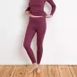 Leggings long dark rose