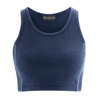 Haut de yoga bio chanvre et coton navy