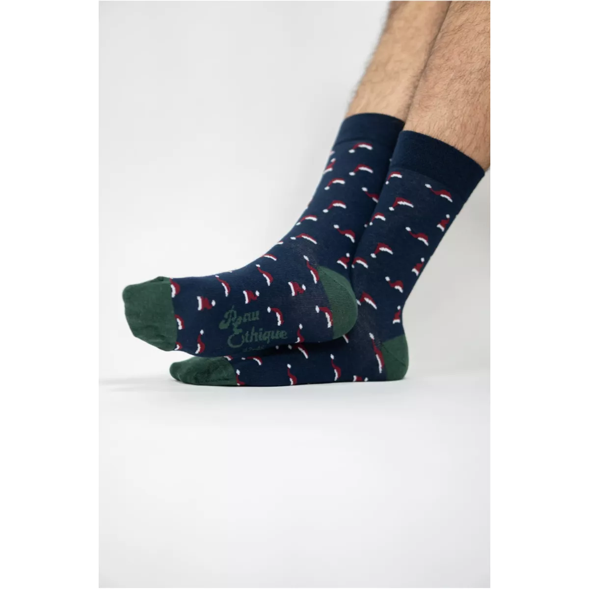 Chaussettes bleu marine motif noël